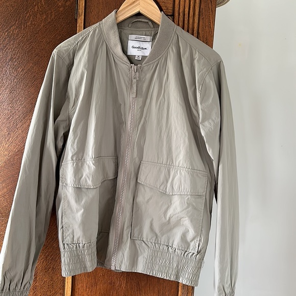 Goodfellow Co Men's Standard Fit Bomber Jacket Railroad Gray Size M - Picture 1 of 3